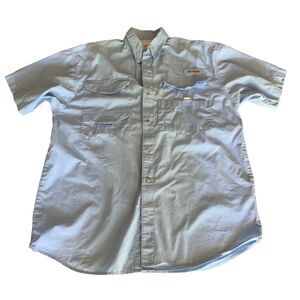 Columbia PFG Men’s Fishing Short Sleeve Shirt S Blue